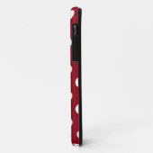 White Polka Dots on Crimson Red Case-Mate iPhone Case (Achterkant/links)