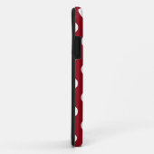 White Polka Dots on Crimson Red Case-Mate iPhone Case (Achterkant/rechts)