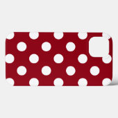 White Polka Dots on Crimson Red Case-Mate iPhone Case (Achterkant (horizontaal))