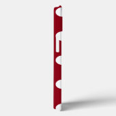 White Polka Dots on Crimson Red Case-Mate iPhone Case (Achterkant / Rechts)