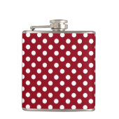 White Polka Dots on Crimson Red Heupfles (Voorkant)
