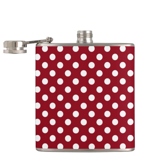 White Polka Dots on Crimson Red Heupfles (Geopend)