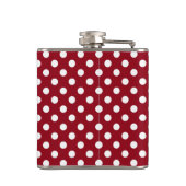 White Polka Dots on Crimson Red Heupfles (Achterkant)