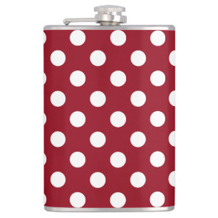 White Polka Dots on Crimson Red Heupfles
