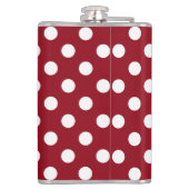 White Polka Dots on Crimson Red Heupfles (Achterkant)