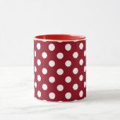 White Polka Dots on Crimson Red Mok (Midden)