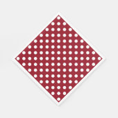 White Polka Dots on Crimson Red Servetten (Hoek)