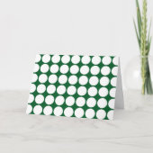 White Polka Dots on Green Kaart (Voorkant)