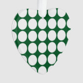 White Polka Dots on Green Ornament (voorkant)