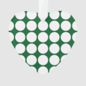 White Polka Dots on Green Ornament (achterkant)