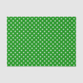 White Polka Dots on Green Tissuepapier (Voorkant)