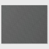 White Polka Dots On Pewter Gray Cadeaupapier (Vlak)