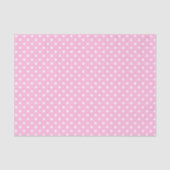 White Polka Dots on Pink Tissuepapier (Voorkant)