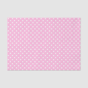 White Polka Dots on Pink Tissuepapier