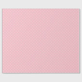 WHITE POLKA DOTS ON PINK | WRAPPORTEUR CADEAUPAPIER (Vlak)