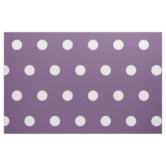 White Polka Dots on Plum Stof (Fat Quarter)
