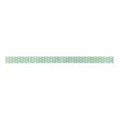 White Polka Dots on Sage Green Satijnen Lint (Voorkant)