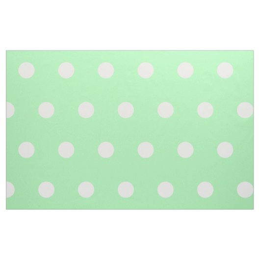 White Polka Dots on Spring Green Stof (Fat Quarter)