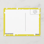 White Polka Dots on Yellow Briefkaart (Achterkant)