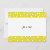 White Polka Dots on Yellow Kaart (Voorkant)