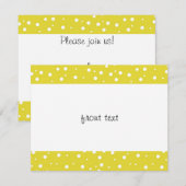 White Polka Dots on Yellow Kaart (Voorkant / Achterkant)