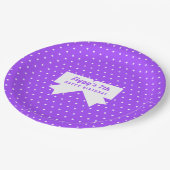 White Polka Dots Paars Paper Bord (Gekanteld)