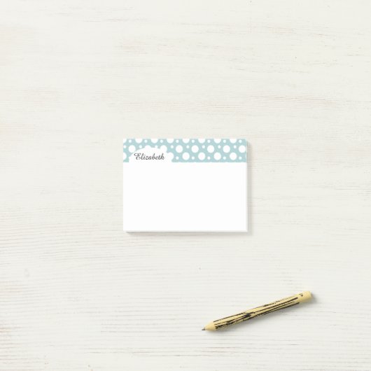 White Polka Dots Post-it® Notes (Op bureau)