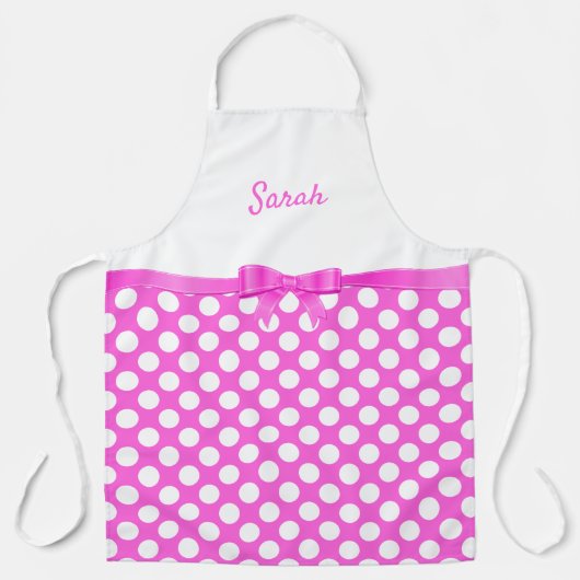 White Polka Dots Schort (Voorkant)