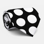 White Polka Dots Stropdas (Opgerold)