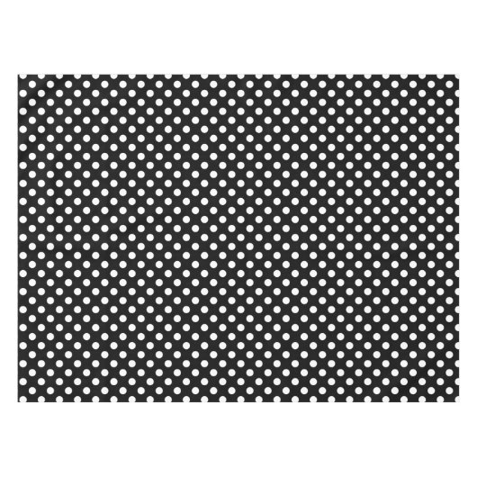 White Polka Dots Tablecloth Tafelkleed (Voorkant (Horizontaal))