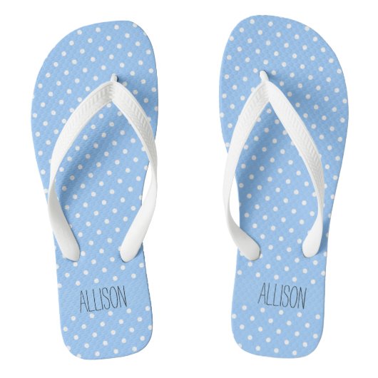 White Polka Dots Teenslippers (Voetbed)