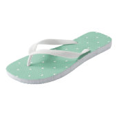 White Polka Dots Teenslippers (Schuin)