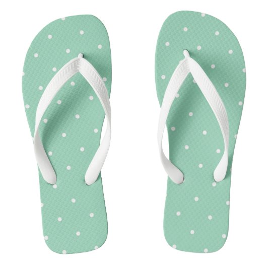 White Polka Dots Teenslippers (Voetbed)