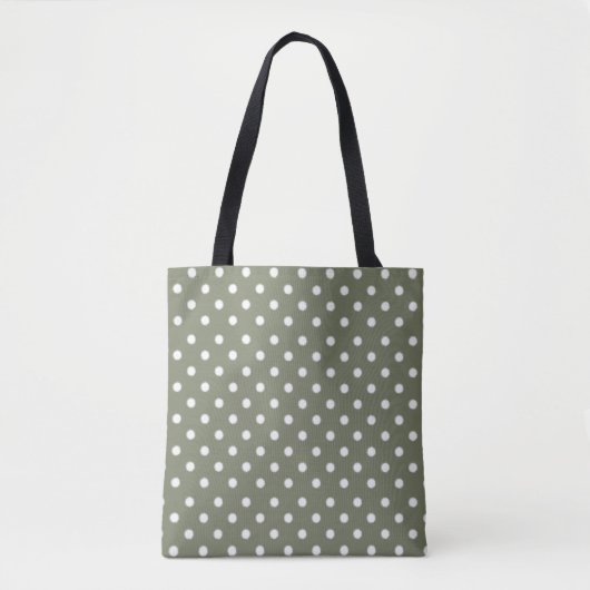 White Polka Dots Tote Bag (Voorkant)