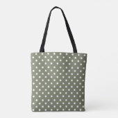 White Polka Dots Tote Bag (Achterkant)