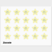 White Polka Dots Yellow Blue Boy Baby shower Ster Sticker (Vel)