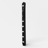 White polka stipmedium op zwart Case-Mate iPhone case (Achterkant/links)