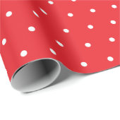 White Polka stits patroon Cadeaupapier (Rol Hoek)