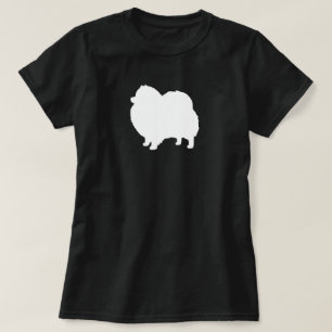 White Pomeranian Silhouette T-shirt