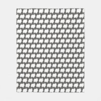 White Pomeranian Silhouettes Pattern Pom Lover's