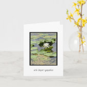 White Pond Lily Sympathy Card Kaart (Gele Bloem)