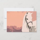 White Pony Horse Pattern Tiende verjaardag Kaart (Achterkant)