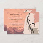 White Pony Horse Pattern Tiende verjaardag Kaart (Voorkant / Achterkant)