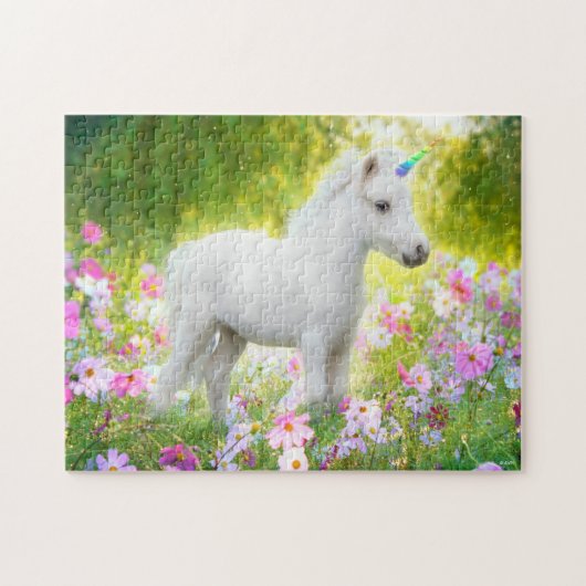 White Pony Unicorn Legpuzzel (Horizontaal)