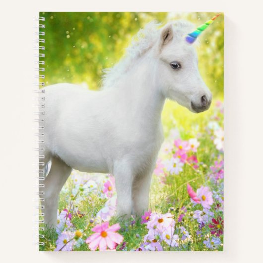 White Pony Unicorn Notitieboek (Voorkant)