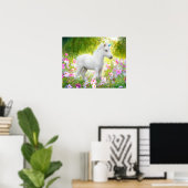 White Pony Unicorn Poster (Thuiskantoor)