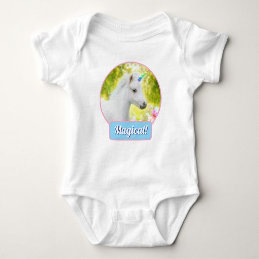White Pony Unicorn Romper (Voorkant)