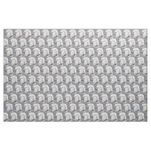 White Poodle Dog Art Fabric Stof (Fat Quarter)