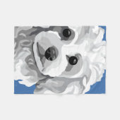 White Poodle Gifts Fleece Deken (Voorkant (Horizontaal))
