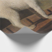 White Poodle in a Punt (door George Stubbs) Cadeaupapier (Hoek)